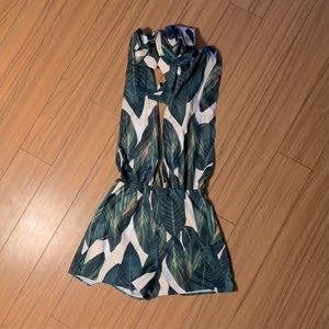 Sexy romper with halter top